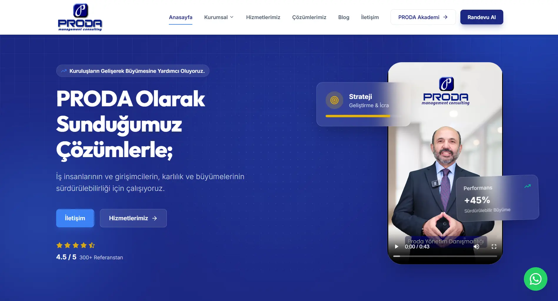 Proda Yönetim Danışmanlık web sitesi tasarımı
